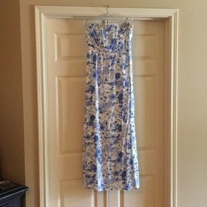 Blue Floral Maxi Dress